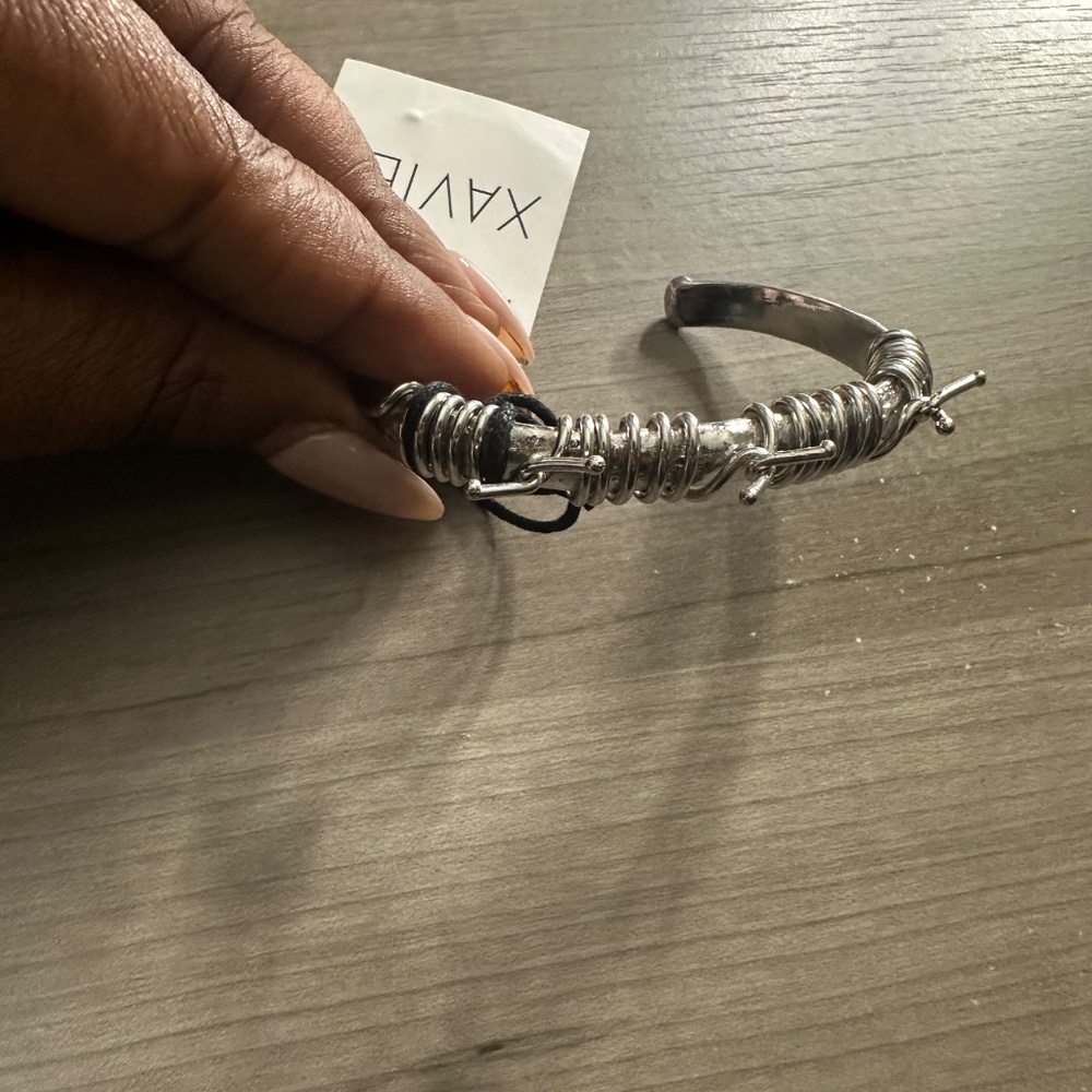 Silver Fine Wire Braided Cuff - image 6
